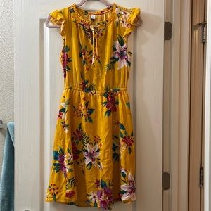 Old Navy Yellow Floral Dress